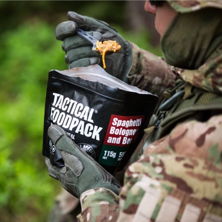 Ration de survie lyophilisée, spaghetti bolognaise, Tactical Foodpack