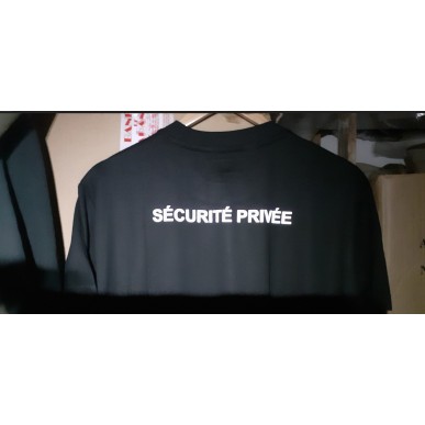 T-shirt "Sécurité Privée" + Matricule et Logo Réglementaire (loi 2024)