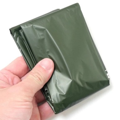 Couverture de survie militaire, couleur vert armée