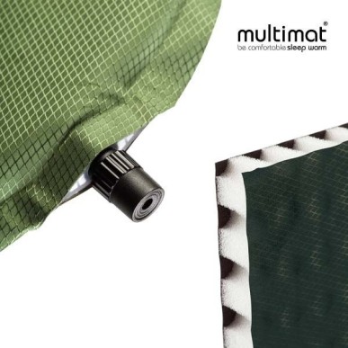 Matelas Auto-gonflant Adventure 38L Multimat, cl : vert armée