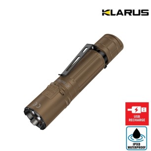 Lampe militaire Rechargeable USB - KLARUS XT2CR PRO - 2100 Lumens - Coyote