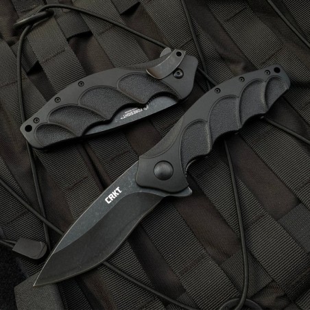 Couteau EDC, CRKT Foresight, couleur boir