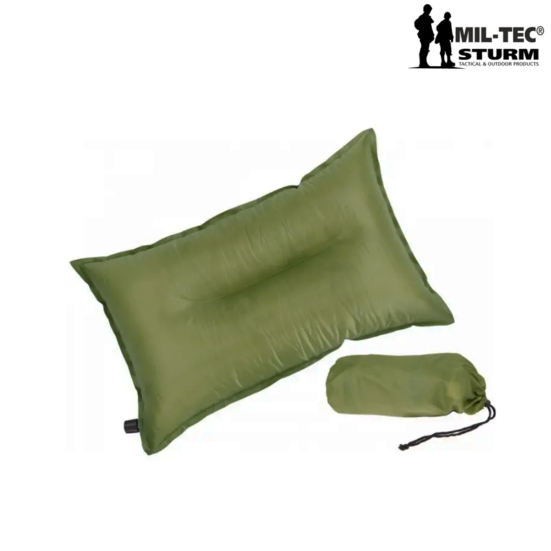 Oreiller de bivouac compact, autogonflant, vert armée