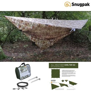 Bâche 3 x 3 m Camo (type multicam) - Snugpak