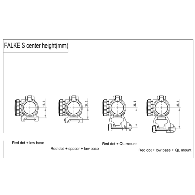 Viseur point rouge FALKE S (conçu pour les armes type AR15/HK416)