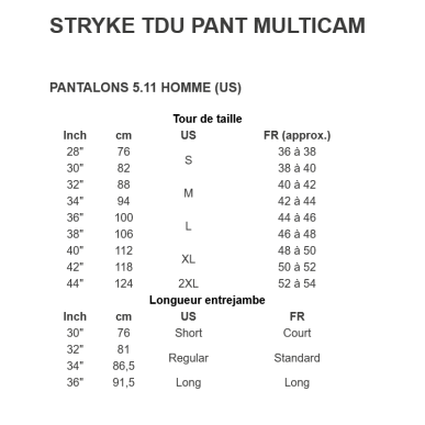 Pantalon Stryke TDU™ Multicam® 5.11 Tactical