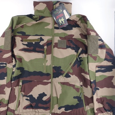 Blouson softshell camo armée fr, imper-respirant, OPEX