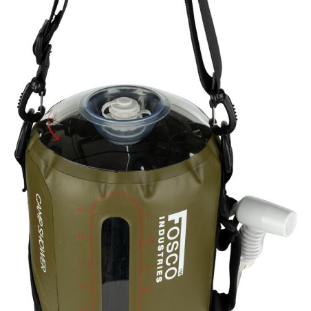 Douche Solaire de Bivouac 12L (avec pompe) - Couleur vert militaire