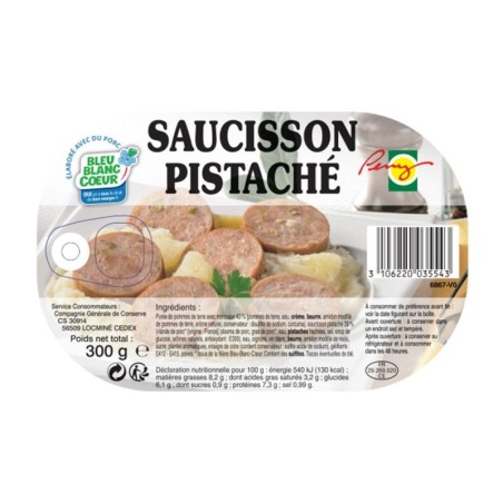 Ration de combat (conserve) Purée et saucisson pistaché - dl : 09/2027